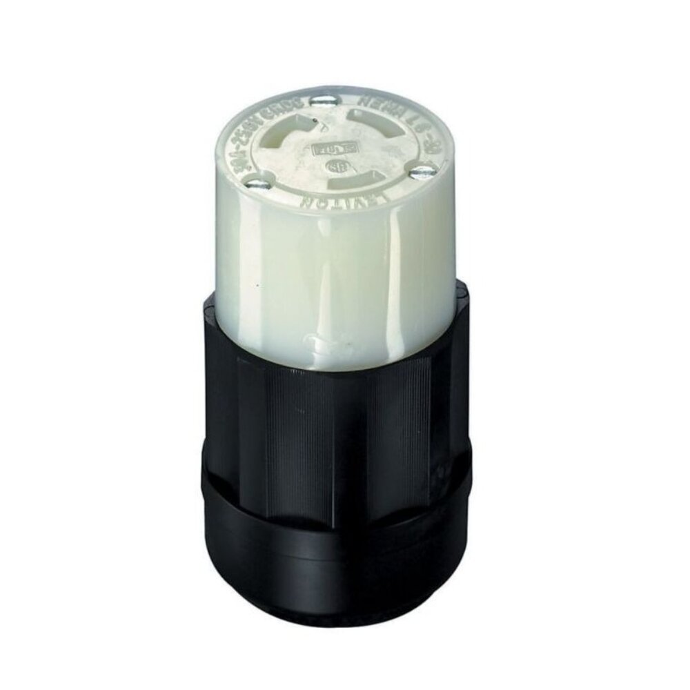 Leviton Locking Connector - 3 Pole 4 Wire Commercial Grade Nylon Curved Blade